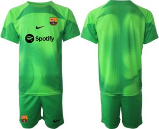 Moški Nogometni dresi FC Barcelona Domači 2023 Prodaja Kratek Rokav + Kratke hlače