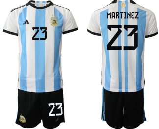 Moški Nogometni dresi kompleti Argentina Domači SP 2022- MARTINEZ 23