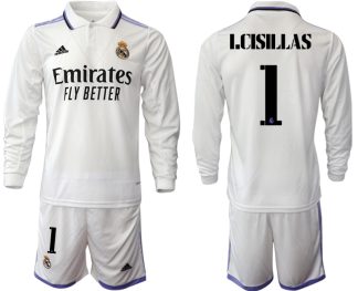 Moški Nogometni dresi Real Madrid Domači 2023 Dolgi Rokav + Kratke hlače I.CISILLAS 1
