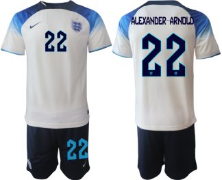 Moški Nogometni dresi Anglija Domači SP 2022 Kratek Rokav + Kratke hlače ALEXANDER-ARNOLD 22