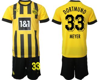 Moški Nogometni dresi Borussia Dortmund Domači 2023 Kratek Rokav + Kratke hlače MEYER 33