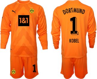 Moški Nogometni dresi kompleti Borussia Dortmund BVB Vratar Gostujoči 2023 KOBEL 1
