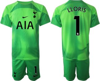 Moški Nogometni dresi kompleti Tottenham Hotspur zelena Kratek Rokav + Kratke hlače LLORIS 1
