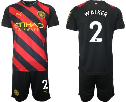 Moški Nogometni dresi Manchester City Gostujoči 2023 Kratek Rokav + Kratke hlače WALKER 2