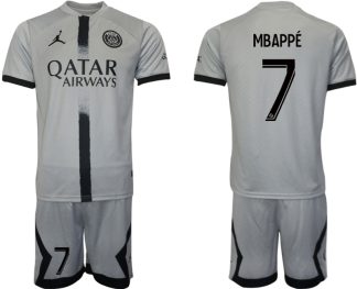 Moški Nogometni dresi Paris Saint-Germain PSG Gostujoči 2023 Kratek Rokav + Kratke hlače MBAPPÉ 7