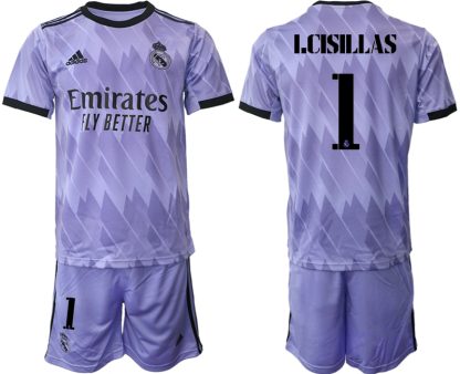 Moški Nogometni dresi Real Madrid Gostujoči 2023 Kratek Rokav + Kratke hlače I.CISILLAS 1