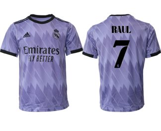 Moški Nogometni dresi Real Madrid Gostujoči 2023 Kratek Rokav RAUL 7
