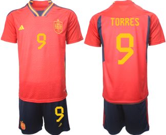 Moški Nogometni dresi Španija Domači SP 2022 Kratek Rokav + Kratke hlače TORRES 9