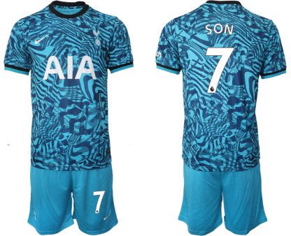 Moški Nogometni dresi Tottenham Hotspur Tretji 2023 Kratek Rokav + Kratke hlače SON 7