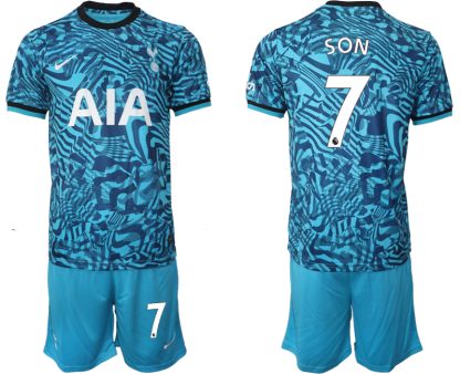 Moški Nogometni dresi Tottenham Hotspur Tretji 2023 Kratek Rokav + Kratke hlače SON 7