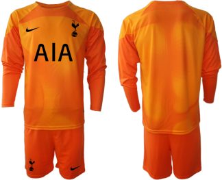 Moški Nogometni dresi Tottenham Hotspur Vratar Domači 2023 Dolgi Rokav + Kratke hlače