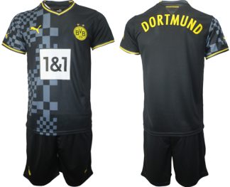 Poceni Moški Nogometni dresi Borussia Dortmund Gostujoči 2023 Kratek Rokav + Kratke hlače