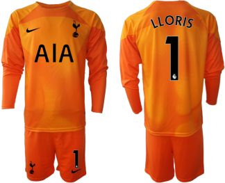 Moški Nogometni dresi Tottenham Hotspur Vratar Domači 2023 Dolgi Rokav + Kratke hlače LLORIS 1