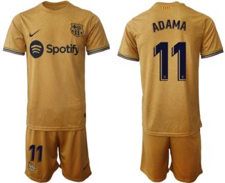 Moški Nogometni dresi Barcelona Gostujoči 2023 Kratek Rokav + Kratke hlače ADAMA 11
