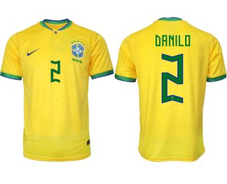 Moški Nogometni dresi Brazilija Domači SP 2022 Kratek Rokav DANILO 2