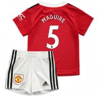 Otroški Nogometni dresi Manchester United Domači 2022-23 Kratek Rokav + Kratke hlače Maguire 5