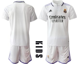 Otroški Nogometni dresi Real Madrid Domači 2023 Kratek Rokav + Kratke hlače
