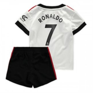 Otroški Nogometni dresi Manchester United Gostujoči 22-23 Kratek Rokav + Kratke hlače Ronaldo 7