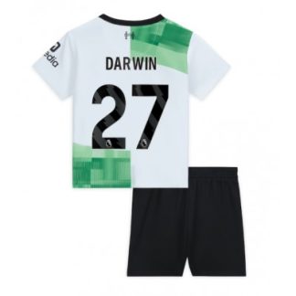 Darwin Nunez 27 Otroški Nogometni dresi Liverpool Gostujoči 2023-24 Kratek Rokav + Kratke hlače prodaja
