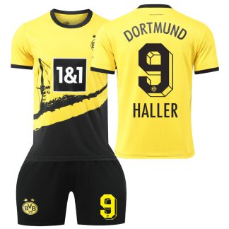 HALLER 9 Otroški Nogometni dresi kompleti Borussia Dortmund Domači Dresi 2023-24