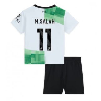 Mohamed Salah 11 Novo Otroški Nogometni dresi Liverpool Gostujoči 2023-24 Kratek Rokav + Kratke hlače prodaja