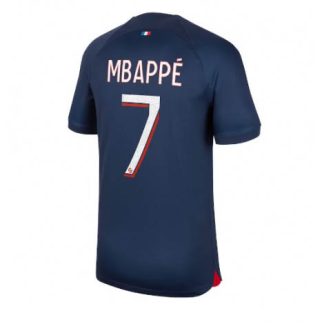 Moški Nogometni dresi Paris Saint-Germain PSG Domači Kratek Rokav 23-24 Kylian Mbappe 7