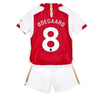 Nogometni dresi kompleti za otroke Arsenal Domači 2023-24 Martin Odegaard 8 Kratek Rokav + Kratke hlače