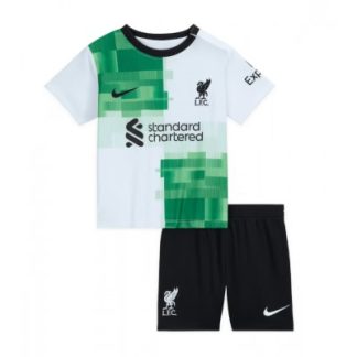 Novo Otroški Nogometni dresi Liverpool Gostujoči 2023-24 Kratek Rokav + Kratke hlače prodaja