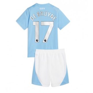 Otroški Nogometni dresi kompleti Manchester City Domači 2023-24 z lastnim Kevin De Bruyne 17