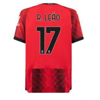 Poceni Moški Nogometni dresi AC Milan Domači Kratek Rokav 2023-24 Rafael Leao 17