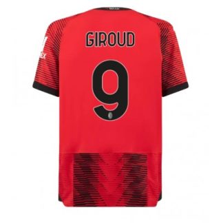 Poceni Moški Nogometni dresi AC Milan Domači Kratek Rokav 2023-24 z lastnim imenom Olivier Giroud 9