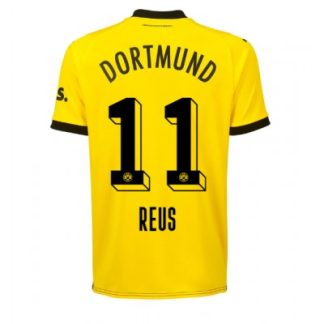 Poceni Moški Nogometni dresi BVB Borussia Dortmund Domači Kratek Rokav 2023-24 z lastnim imenom Marco Reus 11