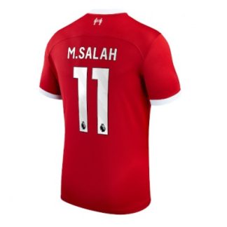 Poceni Moški Nogometni dresi Liverpool Domači Kratek Rokav 2023-24 Mohamed Salah 11