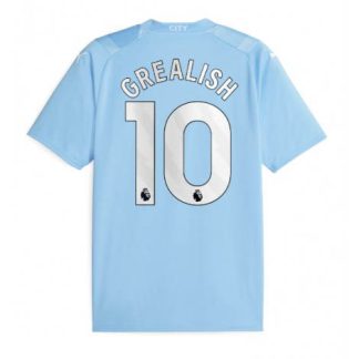Poceni Moški Nogometni dresi Manchester City Domači Kratek Rokav 2023-24 Jack Grealish 10