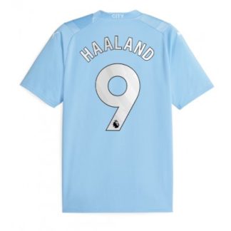 Poceni Moški Nogometni dresi Manchester City Domači Kratek Rokav 2023-24 z lastnim imenom Erling Haaland 9