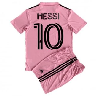 Poceni Otroški Nogometni dresi kompleti Inter Miami Gostujoči Lionel Messi 10 2023-24