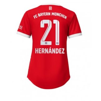Poceni Ženski Nogometni dresi Bayern Munich Domači Kratek Rokav 2022-23 dresi tisk Lucas Hernandez 21