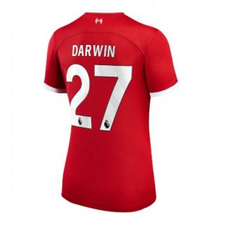 Poceni Ženski Nogometni dresi Liverpool Domači Kratek Rokav 2023-24 Darwin Nunez 27