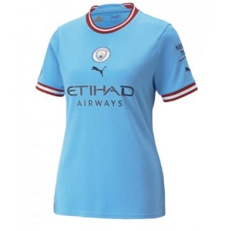 Poceni Ženski Nogometni dresi Manchester City Domači Kratek Rokav 2022-23