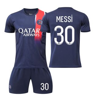 Prodajo Moški Nogometni dresi kompleti Paris Saint-Germain PSG Domači 2023-24 MESSi 30