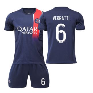 Prodajo Moški Nogometni dresi kompleti Paris Saint-Germain PSG Domači 2023-24 VERRATTi 6