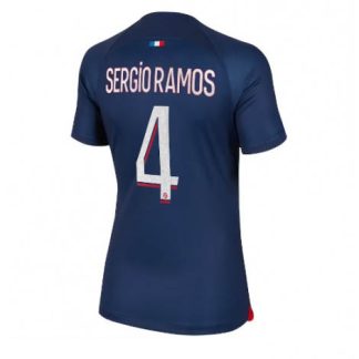 Ženski Nogometni dresi Paris Saint-Germain PSG Domači Kratek Rokav 23-24 Sergio Ramos 4