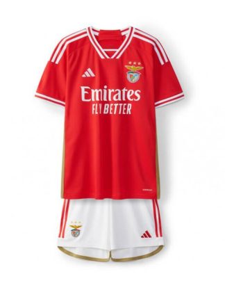 Benfica Domači Otroški Nogometni dresi 2023-24 Kratek rokav + hlače