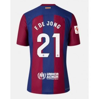 Moški Barcelona Domači Nogometni dresi 2023-24 Kratek Rokav Frenkie de Jong 21