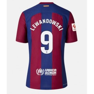 Moški Barcelona Domači Nogometni dresi 2023-24 Kratek Rokav Robert Lewandowski 9