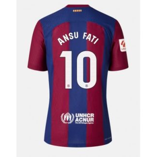 Moški Barcelona Domači Nogometni dresi 2023-24 tisk Ansu Fati 10
