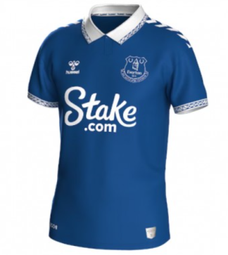Moški Nogometni dresi Everton Domači 2023-24 Kratek Rokav prodaja z lastnim tiskom