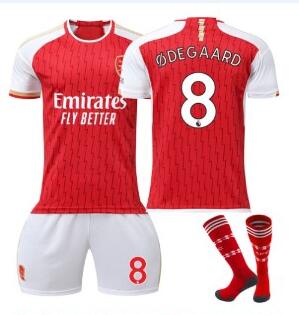 Najcenejši Moški Nogometni dresi Arsenal Domači 2023-24 Kratek Rokav + Kratke hlače Martin Odegaard 8