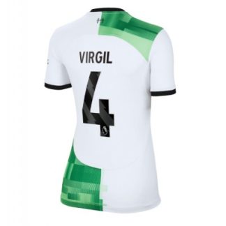 Poceni Liverpool Gostujoči Ženski Nogometni dresi 2023-24 Virgil van Dijk 4
