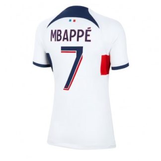 Poceni PSG Gostujoči Ženski Nogometni dresi Paris Saint-Germain 2023 2024 Kratek Rokav Kylian Mbappe 7